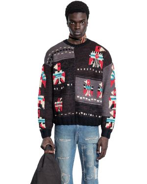 Kapital Maglia A Mano Santo Domingo Cowichan - Black