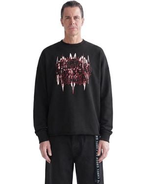 44 Label Group Damage Crewneck Sweatshirt - Black