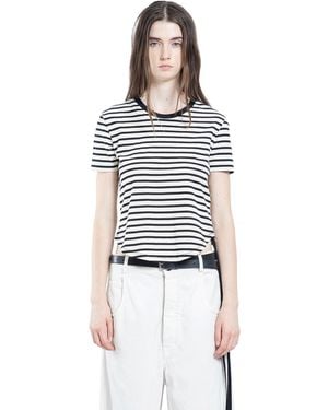 Ann Demeulemeester Floor Micro T-Shirt - Blue
