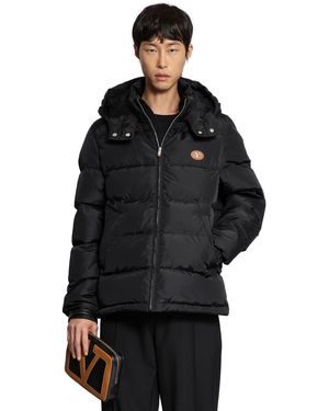 Valentino Vlogo Nylon Down Jacket - Black