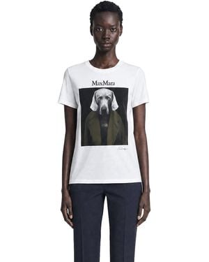 Max Mara William Wegman Print T-Shirt - White