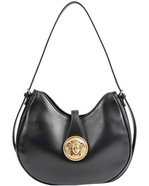 Versace Emblème Nappa Hobo Bag - Black