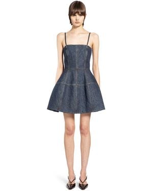 Fendi Ff Denim Mini Dress - Blue