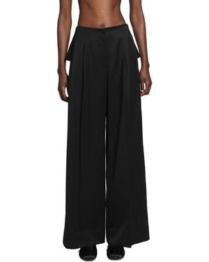 Simone Rocha Back Bow Wide Leg Trousers - Black