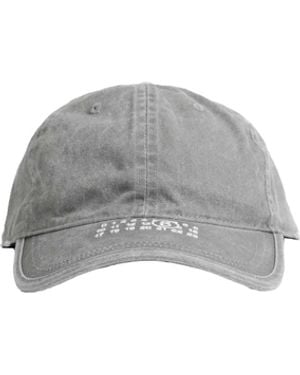 MM6 by Maison Margiela Washed Cotton Label Cap - Grey