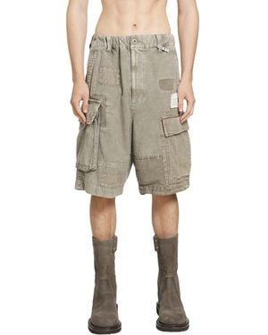 Maison Mihara Yasuhiro Repaired Cargo Shorts - Natural