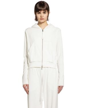 Thom Krom Hooded Terry Sweatjacket - White