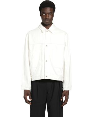 Studio Nicholson Crinkle Denim Jacket - White