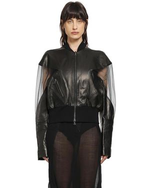 Yehuafan Leather Jacket - Black