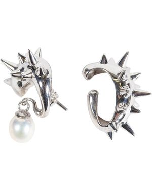 ALAN CROCETTI Mini Spike Alien Pearl Ear Set - Metallic