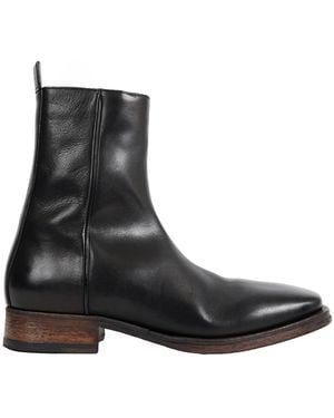 Acne Studios Leather Ankle Boots - Black