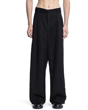 Forme D'expression Pleated Wide Pants - Black