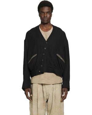 Ziggy Chen Shawl Collar Bomber - Black