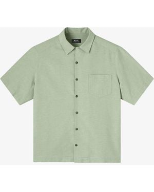 A.P.C. A. P.c. Jude Short-sleeve Shirt S Sage Green