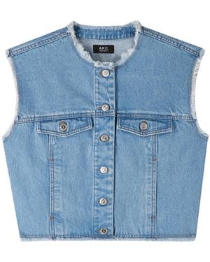 A.P.C. A. P.c. Barbara Jacket 34 Light Blue
