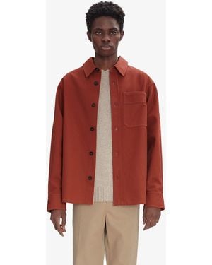A.P.C. Basile Brodée Poitrine Overshirt - Red