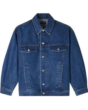 A.P.C. A. P.c. Men's Elvis Jacket Size: Extra Small In Stonewashed Indigo - Blue