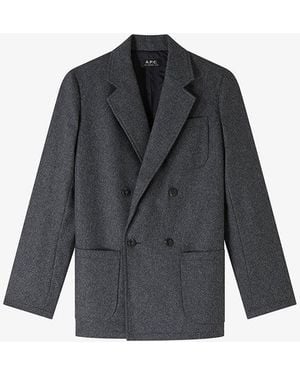 A.P.C. A. P.c. Women's Hazel Jacket Size: 40 In Heather Charcoal Gray