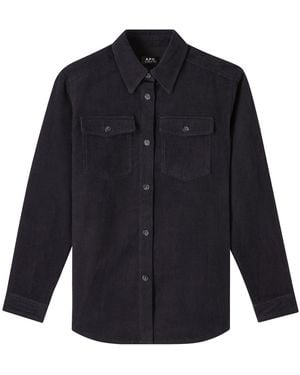 A.P.C. A. P.c. Women's New Tania Overshirt Size: 34 In Dark Navy Blue