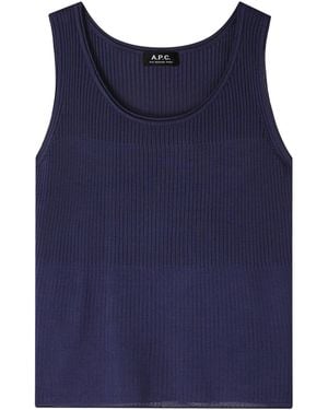 A.P.C. A. P.c. Calista Top Xs Navy Blue
