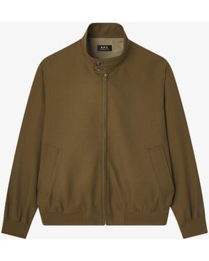 A.P.C. A. P.c. Zipped Jacket Xs Khaki - Multicolor