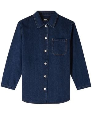 A.P.C. A. P.c. Women's Laguna Jacket Size: 34 In Stonewashed Indigo - Blue