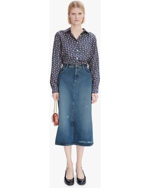 A.P.C. A. P.c. Georgia Skirt 34 Indigo - Blue