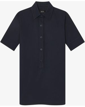 A.P.C. A. P.c. Polo Dress 34 Navy Blue - Black