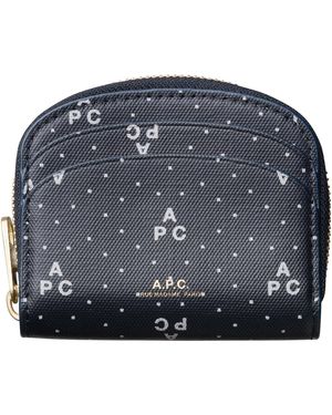 A.P.C. A. P.c. Demi-lune Mini Compact Wallet One Size Navy Blue