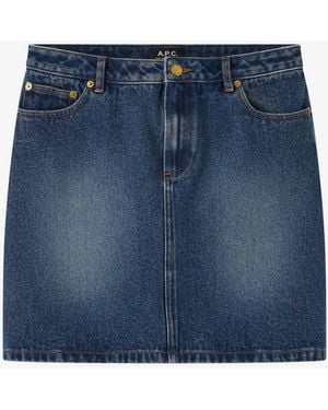A.P.C. A. P.c. Standard Skirt 38 Indigo - Blue