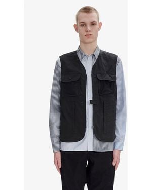 A.P.C. A. P.c. Men's Alban Sleeveless Jacket Size: Extra Small In Near Black - Blue