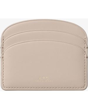 A.P.C. A. P.c. Women's Demi-lune Cardholder One Size In Nude Beige - Natural