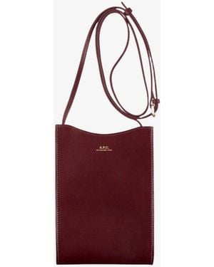 A.P.C. A. P.c. Jamie Neck Pouch One Size Burgundy - Red