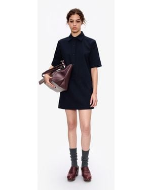A.P.C. A. P.c. Women's Polo Dress Size: 34 In Dark Navy Blue - Black