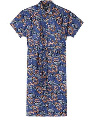 A.P.C. A. P.c. Suzanne Dress 34 Blue