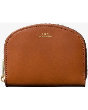 A.P.C. A. P.c. Demi-lune Compact Wallet One Size Black - Brown