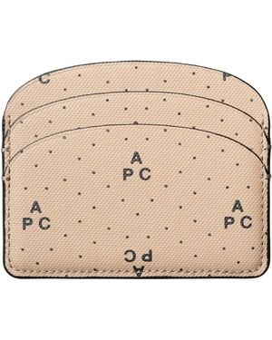 A.P.C. A. P.c. Women's Demi-lune Cardholder One Size In Beige - Natural