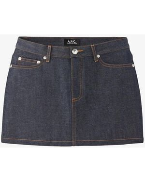 A.P.C. A. P.c. Mini Skirt 34 Indigo - Blue