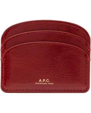 A.P.C. A. P.c. Demi-lune Cardholder One Size Gaa - Red