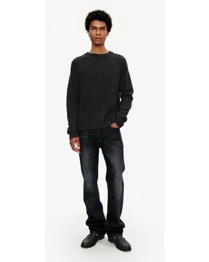 A.P.C. A. P.c. Men's Crew Neck Sweater Size: Extra Small In Anthracite - Black