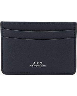 A.P.C. A. P.c. Men's André Cardholder One Size In Dark Navy Blue