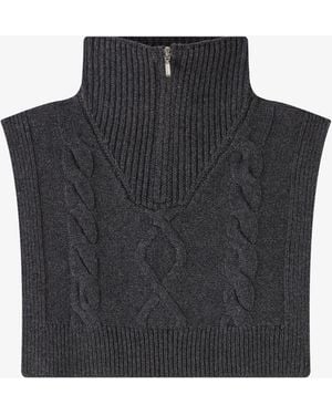 A.P.C. A. P.c. Lola Snood One Size In Charcoal Gray - Black