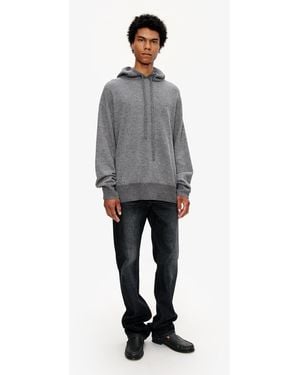 A.P.C. A. P.c. Men's Unisex Wool Hoodie Size: Extra Small In Charcoal Gray