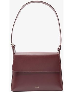 A.P.C. A. P.c. Women's Virginie Flap Bag One Size In Red Wine