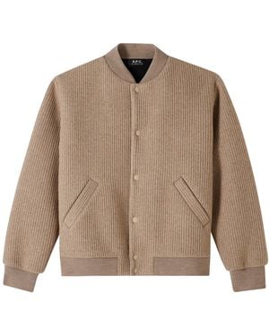 A.P.C. A. P.c. Men's Mick Jacket Size: Medium In Beige - Brown
