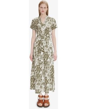 A.P.C. A. P.c. Annelie Dress 34 Khaki - Metallic