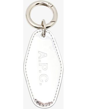 A.P.C. A. P.c. Women's Diamant Key Ring One Size In Silvertone - White