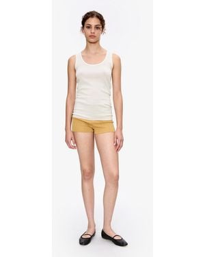 A.P.C. A. P.c. Women's Fitted Lisle Thread Tank Top Size: Extra Small In Off White