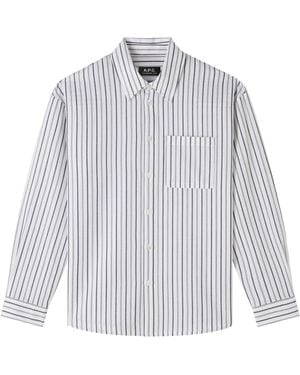 A.P.C. A. P.c. Women's Boyfriend Shirt Size: 34 In White