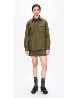 A.P.C. A. P.c. Women's Overshirt-jacket Size: 34 In Green